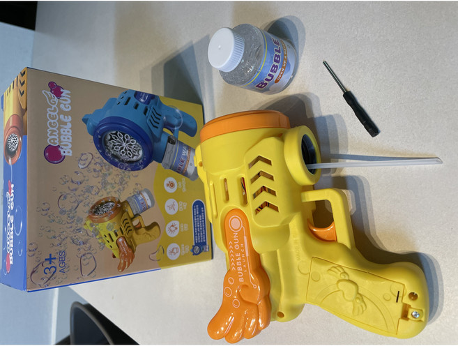 KC인증 (본체+용액) 안전한 새지않는 비눗방울 버블건, 1개, 버블건 옐로우