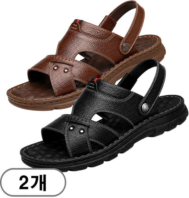 차쿠 1+1 남성 샌들 쿠션 좋은 편한 사무실 슬리퍼 샌달 캐주얼샌들 중년 아저씨 아빠