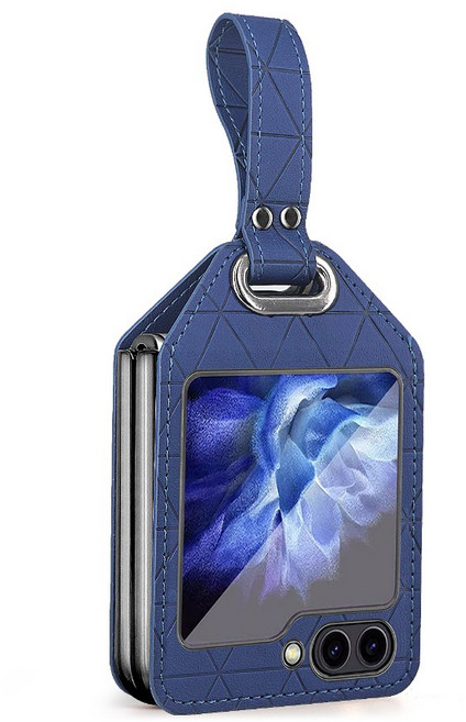 HEZO헤조 갤럭시 Z플립 액정보호 가죽 스트랩 케이스