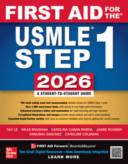 (영문도서)First Aid for the USMLE Step 1 2026 Hardcover, McGraw Hill / Medical, English, 9781264775781