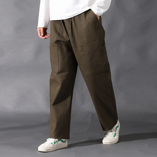 후앙스 트윌 코튼 아웃포켓 와이드 팬츠 DZCP-3243