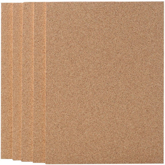 뮤즈 A4 재단 우드락 콜크 무접착 5T 사용과 보관이 간편한 A4 재단 사이즈, 5개, 5mm