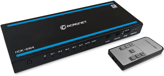아크로넷 4:1 8K HDMI2.1 선택기 eARC/ARC지원 HDK-8W4, 1개