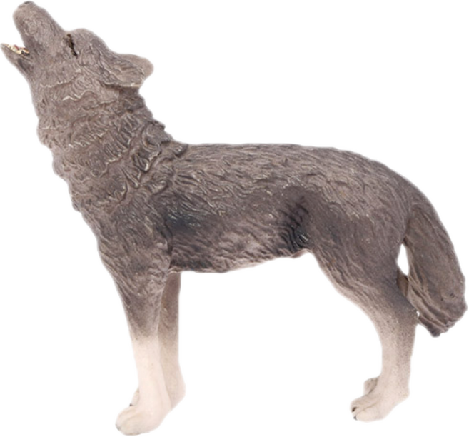 제트피규어 울부짖는 늑대 피규어 야생 동물 농장 장난감 모형, 1개