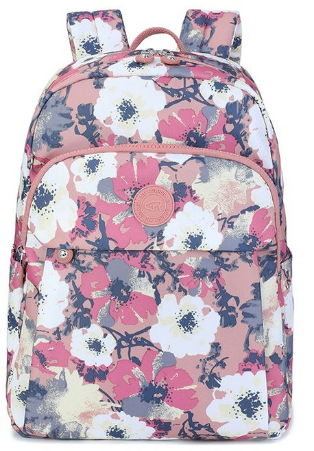 아트컬러 플라워 패턴 생활방수 가벼운 백팩 A91401