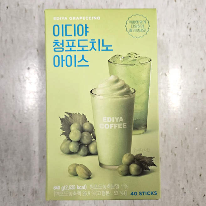 이디야커피 청포도치노 아이스, 16g, 40개입, 1세트