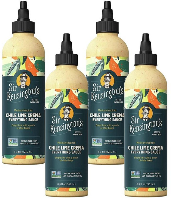 Sir Kensingtons 칠리 라임 소스 245ml x4팩, 4개