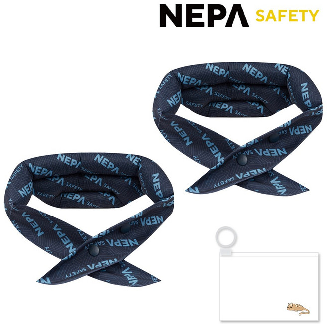 네파 프레시 쿨스카프 아이스 넥쿨러, 네이비+네이비, 1세트