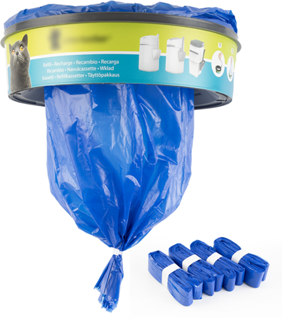 내추럴리펀 리터락커 호환 리필 에어씰 배변 봉투 탈취 비닐 세트, 1세트, 네이비 무향