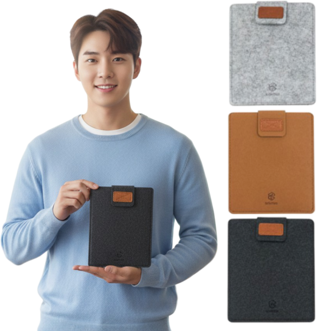 블노션 깔끔한 이북리더기파우치, G1브라운, 1개