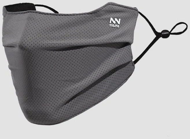 남성용 햇빛 차단 페이스 마스크 재사용 가능한 통기성 UV 실드 솔리드 컬러 워셔블 여름 사이클링, 03 Gray, 1개, 색상: 3. Gray