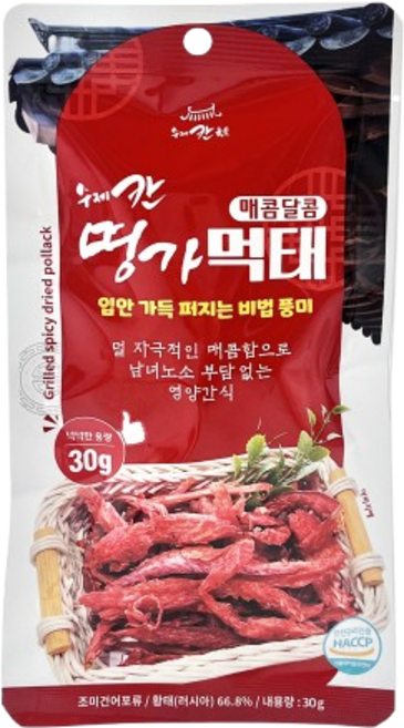 수제칸 명가 매콤달콤 먹태구이, 1개, 30g