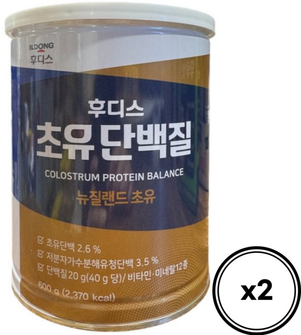 일동후디스 초유단백질 뉴질랜드 초유, 600g, 2개