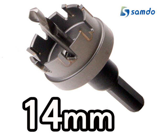 국산 초경 홀캇타 사이즈 택1 홀쏘 홀쇼 스텐 홀커터, 삼도 초경홀캇타 14mm