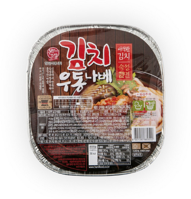 본고장 캠핑 낚시 필수품 튀김우동나베 김치우동나베 한강라면 불짬뽕 라볶이 생우동 멸치칼국수 바지락칼국수 택1, 220g, 1개