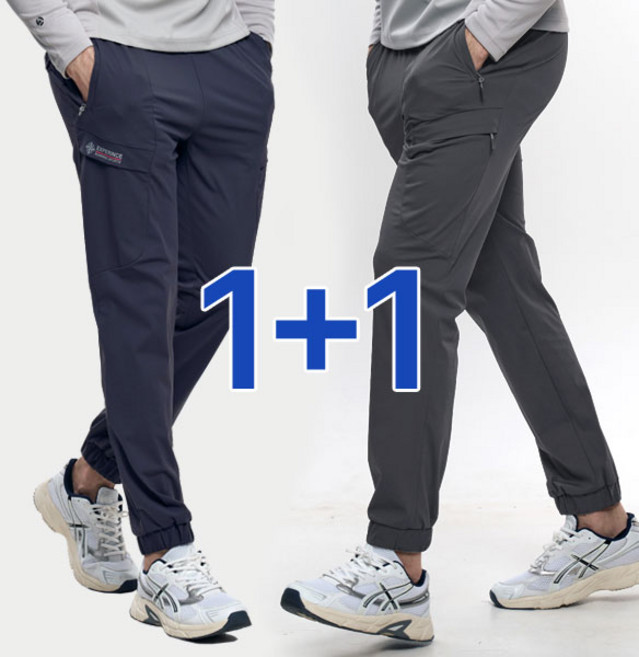 이지바이 1+1 남자 조거팬츠 여름용 냉감 카고 바지 빅사이즈 나일론 밴딩 스판 재탄생