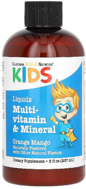 어린이 키즈 유아 아이 액상 종합 멀티 비타민 미네랄 칼슘 비타민 C D3 B12, 1개, 237ml