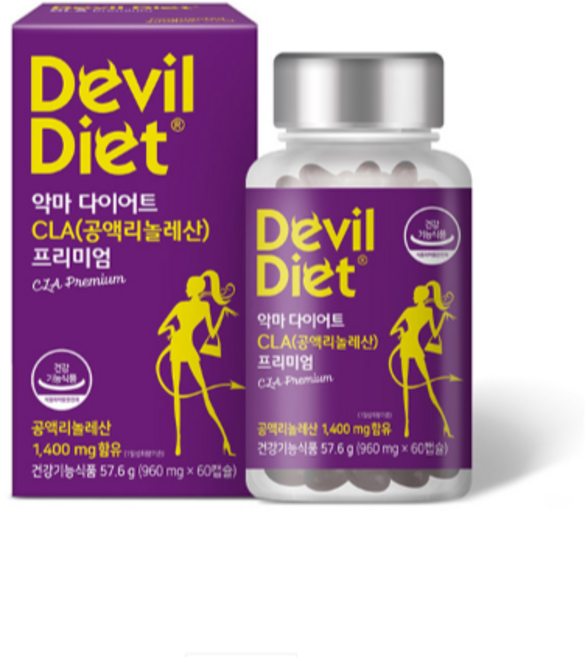 악마다이어트 CLA 공액리놀레산 프리미엄 960mg, 1개, 60정