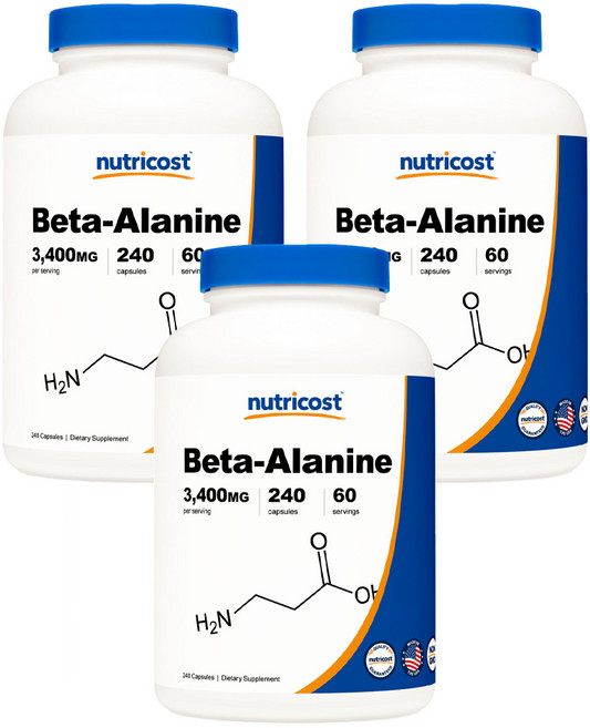 뉴트리코스트 베타-알라닌 3400mg 캡슐, 240정, 3개