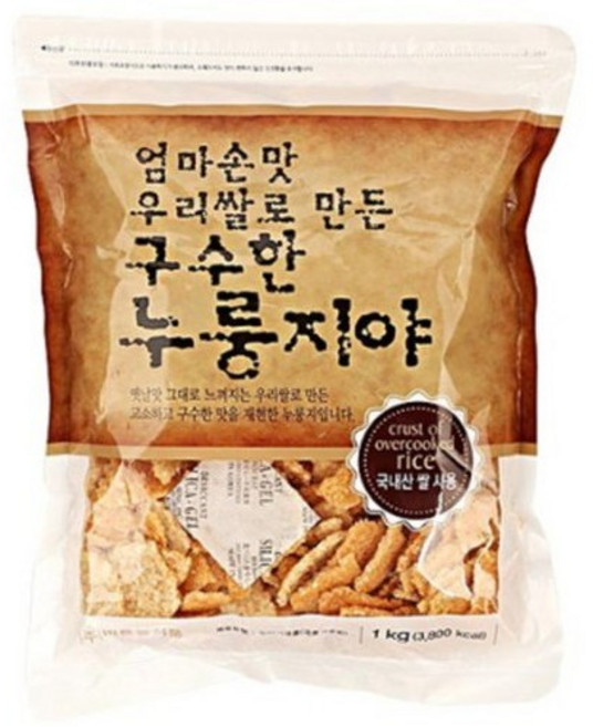 바른들식품 우리쌀로 만든 구수한 누룽지야, 1kg, 15개