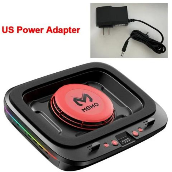 노트북 받침대 FL08 쿨러 강한 바람 냉각 스탠드베이스 조정 가능한 강력한 팬 압력 게임 용 패드 브래킷, 한개옵션2, FL08-US PLUG