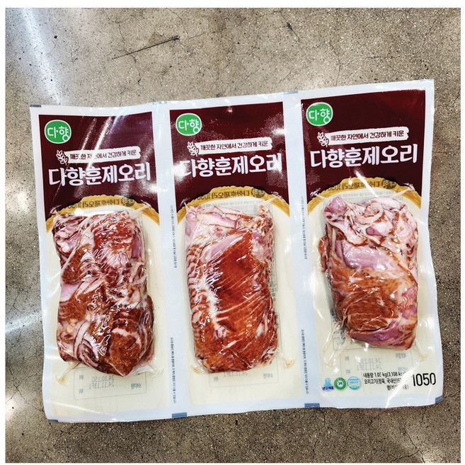 다향 훈제 오리, 350g, 3개