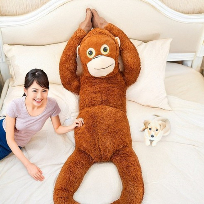 구쯔야 초대형 고숭이 자이언트 오랑우탄인형 대형 애착인형 133cm, 오랑이_165cm_인형, 1개