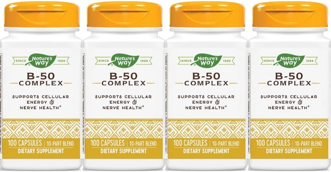 네이처스웨이 비타민 B 50 콤플렉스, 4개, 100정 - 쿠팡