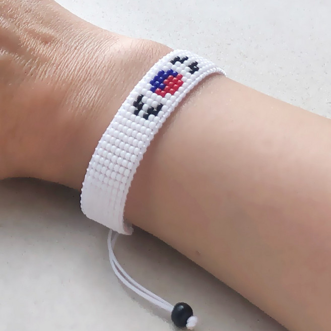 태극기 비즈팔찌 여행 커플팔찌 대한민국 국기팔찌 악세사리