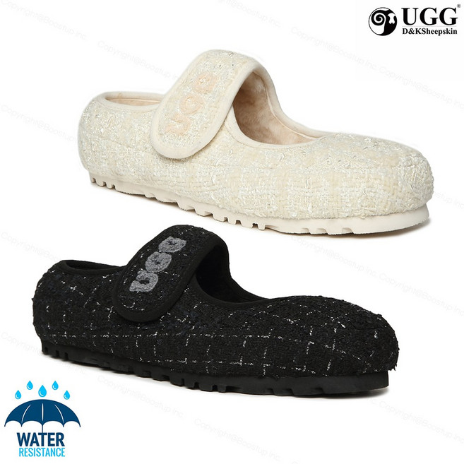 어그 호주 메리제인 트위드 벨크로 여성 로퍼 DK242