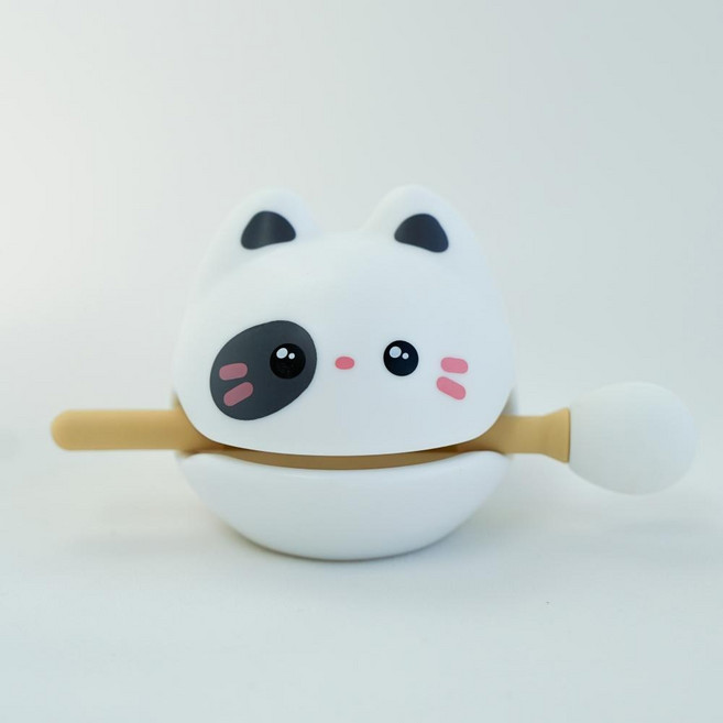 아미울 소품 목탁 불교 귀여운 명상 미니, 하얀고양이