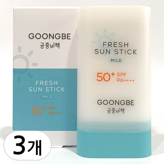 궁중비책 유아용 순딩자차 프레시 선스틱 SPF50+ PA++++, 19g, 3개