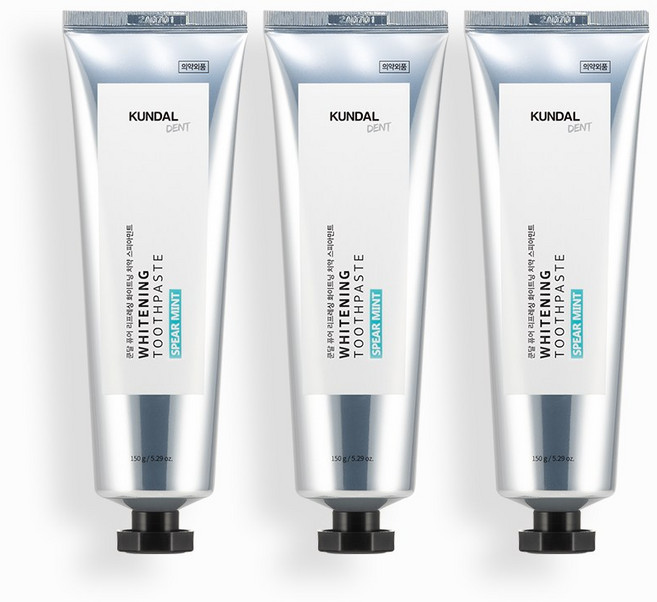 쿤달 퓨어 리프레싱 화이트닝 미백 치약 3구 세트