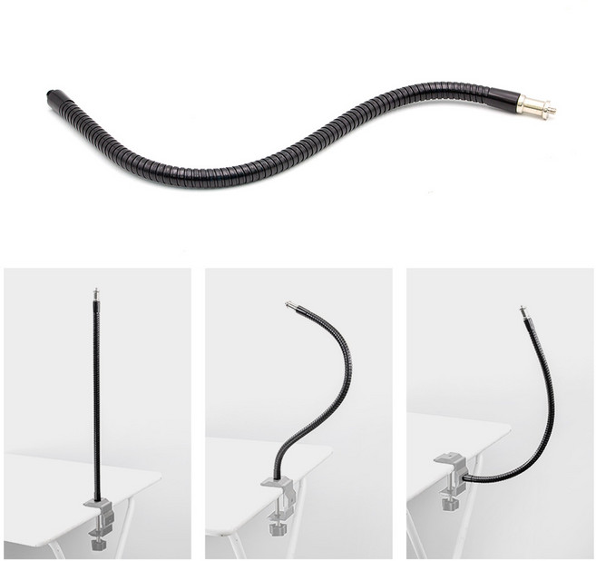 52cm 고강도 플렉시블 암 3/8 1/4 자바라 클램프 설치용 조명 카메라 마이크 장비, 1개