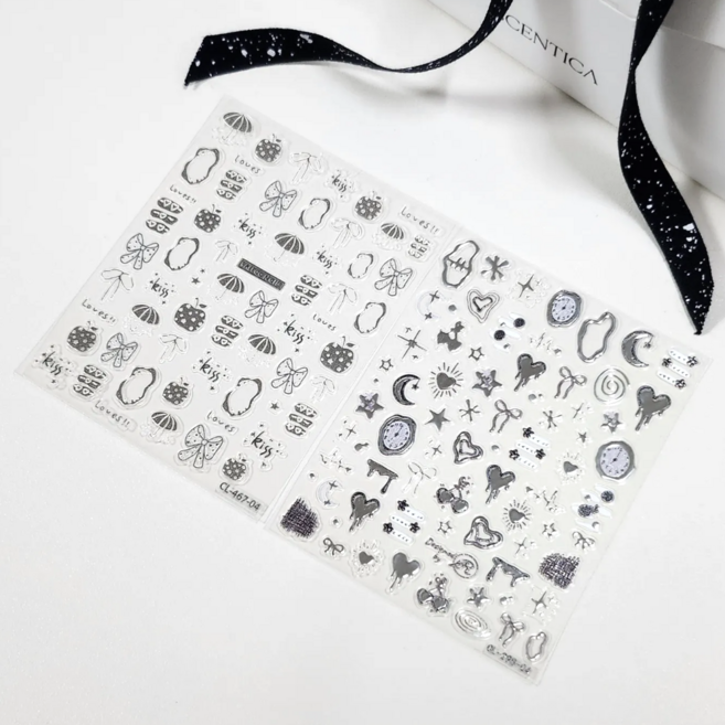 델로르 메탈믹스 2종세트 네일스티커, 2개, 메탈 믹스