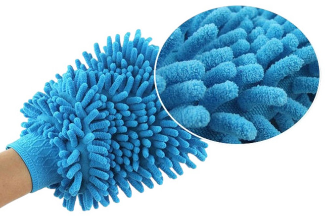 (컬러랜덤발송) 다용도 초극세사 세차 손장갑 걸레 청소 워시미트 미트걸레 행주, 1개