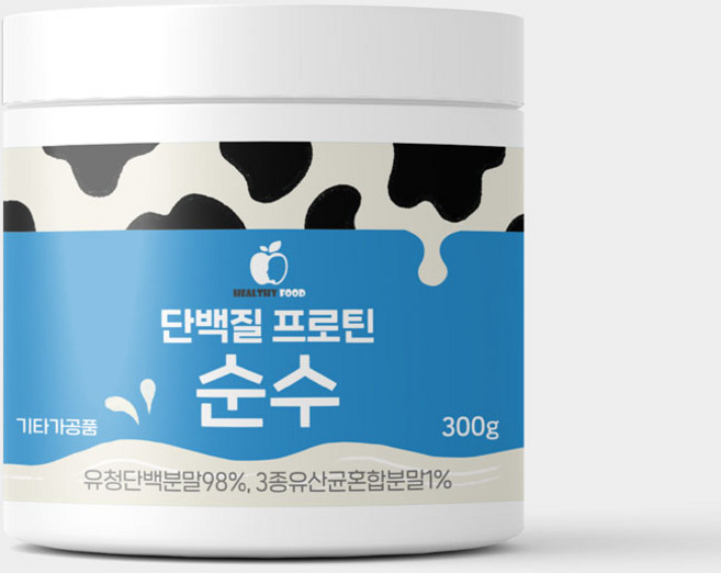헬시푸드 단백질프로틴 순수 유청단백질 농축분말 유산균 비타민 함유 300g, 1개