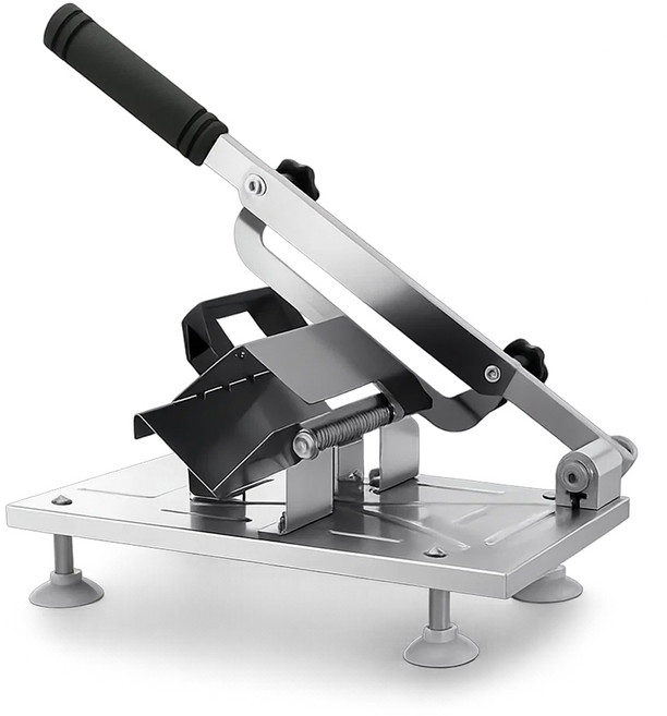 스텐 육절기 가정용 고기 슬라이서 절단기 냉동 대패삼겹살 자르는 기계 만능 칼날 샤브샤브 써는 커터기 컷팅기 햄써는 편육기, 1개, R99202S(육절기 실버