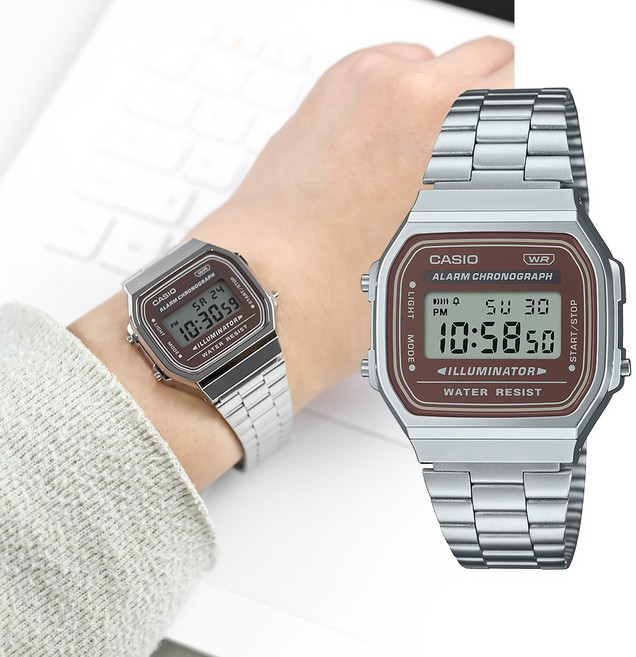 카시오 빈티지 스퀘어 메탈시계 A-168 손목시계 데일리학생 커플