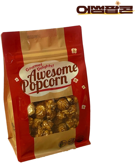 어썸팝콘 카라멜 / NON-GMO 수제 천연버터, 3개, 160g