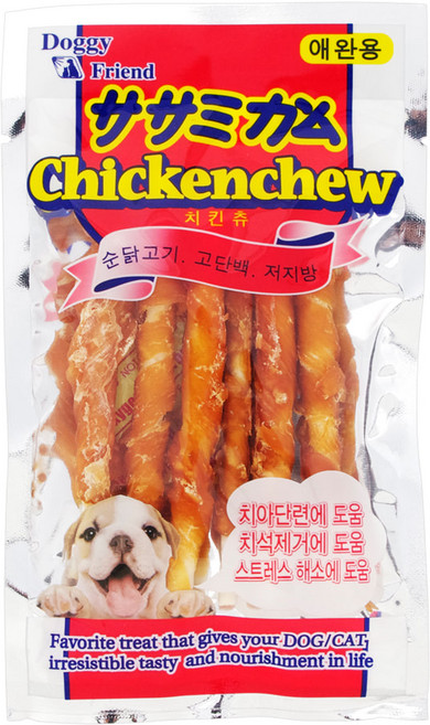 다푼다 도기프렌드 애견간식 치킨츄 껌 6P/스트레스, 1개, 2P