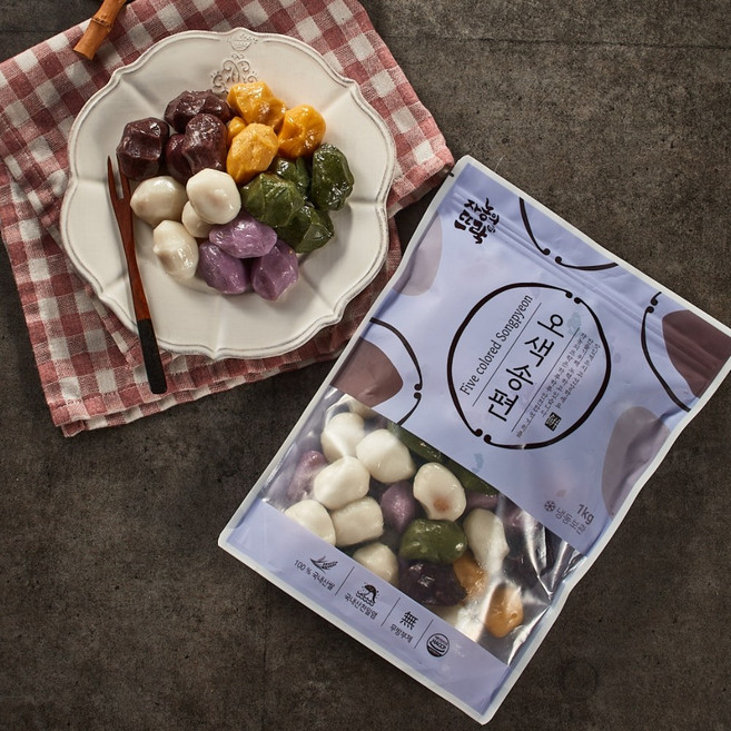 오색송편 1kg 쑥송편 굳지않는떡, 1개