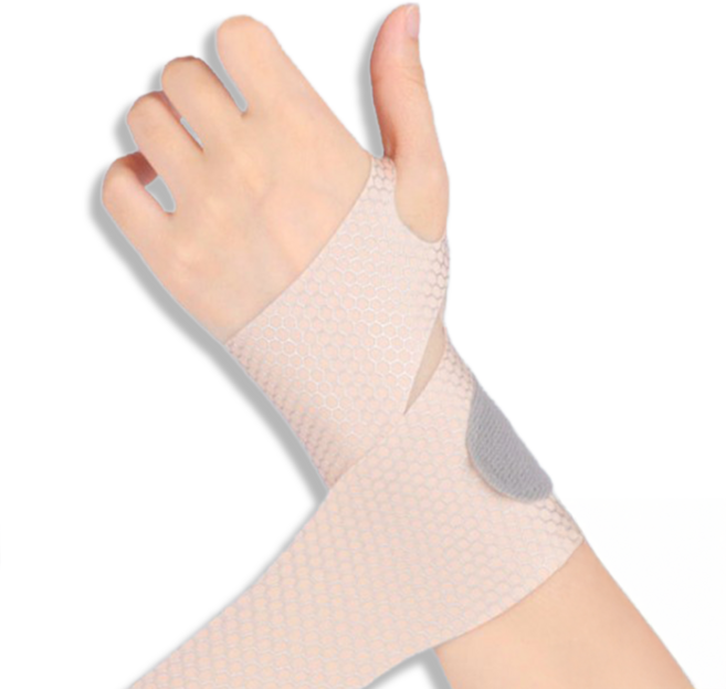 슬림핏 엄지걸이형 테이핑 벨크로형 팔목 손목 보호대 아대 2color 남녀공용 남자 남성 여자 여성 임산부 출산 출산후 얇은 현장 테니스 배드민턴 골프 헬스 작업 스트랩 밴드, 스킨컬러, 1개