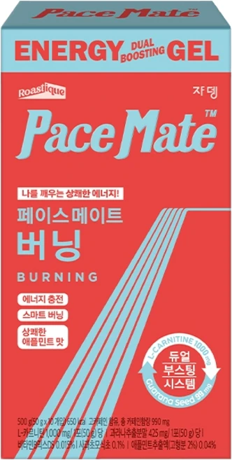 쟈뎅 페이스메이트 버닝 에너지젤 50g 10개입 L-카르니틴 과라나 씨앗 추출물 애플민트맛, 1개 - 쿠팡
