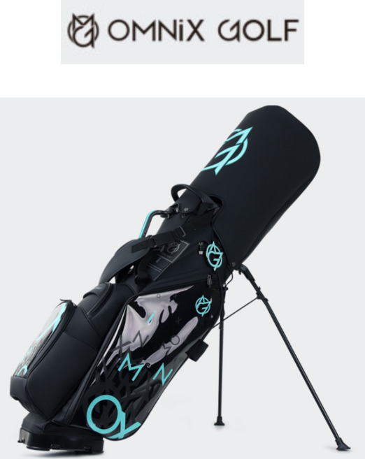 옴닉스 블랙 레이크 스탠드백 골프백 + 투명커버 포함, 레이크 스탠드백 - 블랙/민트