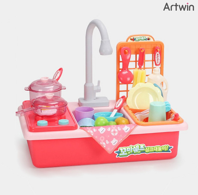 30000 꼬마쉐프 씽크대 놀이 장난감 역할극 집콕놀이 어린이 선물 어린이날 소꿉놀이 싱크대 주방놀이, 단품