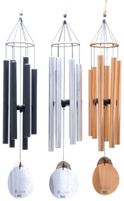 클래식 금속 풍경종 42인치 무광블랙 엔틱차임벨 바람종 파이프종 창문용, 42인치 실버