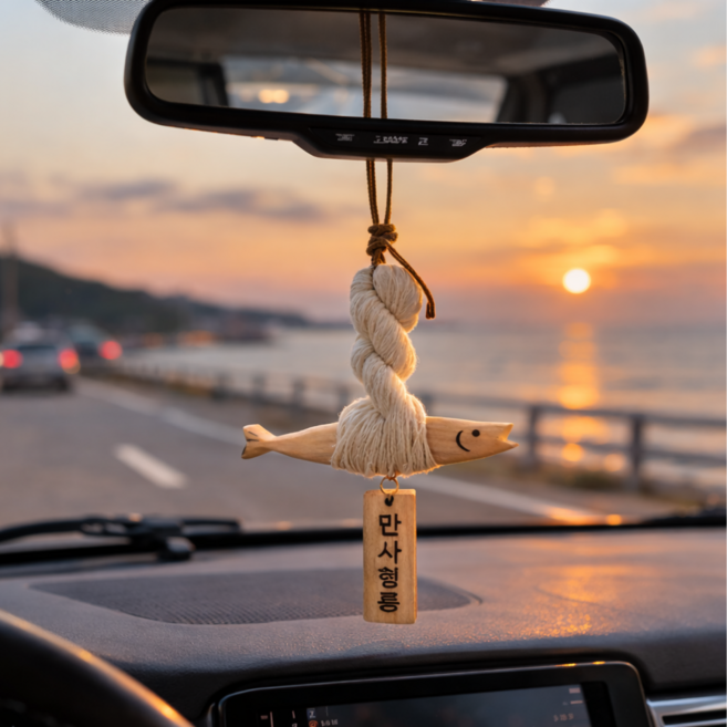 트로아 액막이 명태 차량용 집들이 개업 사무실 풍수 선물, 1개, 만사형통