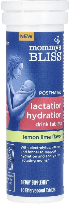 단백질 비타민 철분 마그내슘 칼슘 Mommy's Bliss 산후 수유 및 수분 공급 드링크 정제 레몬 라임 발포정 10정 고루고루섭취해주세요, MommysBliss산후수유및수분공급드링크정제레몬라임발, 1개 - 쿠팡