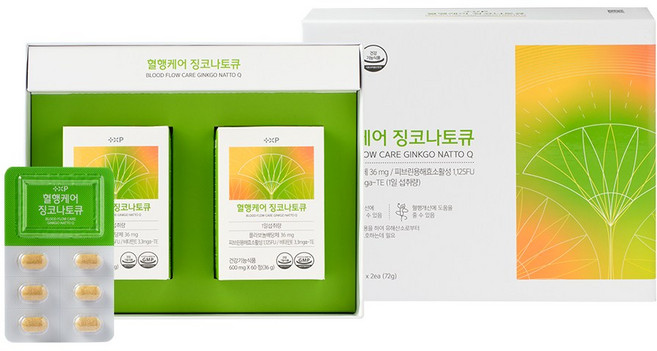 여성 혈액순환제1위 혈행개선 기억력개선 도움을 줄수 있음 부원료 나토키나제 함유 징코 영양제, 1개, 120정
